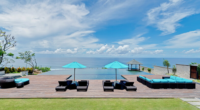 Pandawa Cliff Estate - The Pala - Infinity pool to horizon